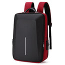 Hard Shell Backpack Alloy Frame Anti-Theft Computer Bag For Men Red
