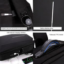 Hard Shell Backpack Alloy Frame Anti-Theft Computer Bag For Men Red