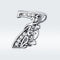 925 Sterling Silver Relief Number Series 0 9 Beads For Diy Bracelets And Necklaces Style - 7