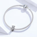 925 Sterling Silver Relief Number Series 0 9 Beads For Diy Bracelets And Necklaces Style - 7