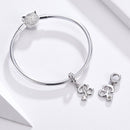 925 Sterling Silver Personalized Letter Pendant For Diy Bracelets & Necklaces Style - R