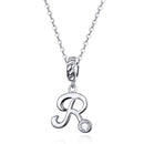 925 Sterling Silver Personalized Letter Pendant For Diy Bracelets & Necklaces Style - R