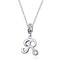 925 Sterling Silver Personalized Letter Pendant For Diy Bracelets & Necklaces Style - R