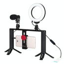 4-In-1 Vlogging Kit With 4.7 Ring Light Mic Tripod & Stabilizer