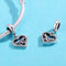 925 Sterling Silver Love Mother Heart Pendant For Diy Bracelets & Necklaces