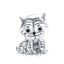 925 Sterling Silver Tiger Bead Pendant For Diy Bracelets & Necklaces