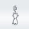 925 Sterling Silver Zircon Cat Pendant For Bracelet Diy Accessory