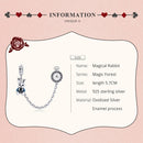 925 Sterling Silver Rabbit Safety Chain For Diy Bracelets