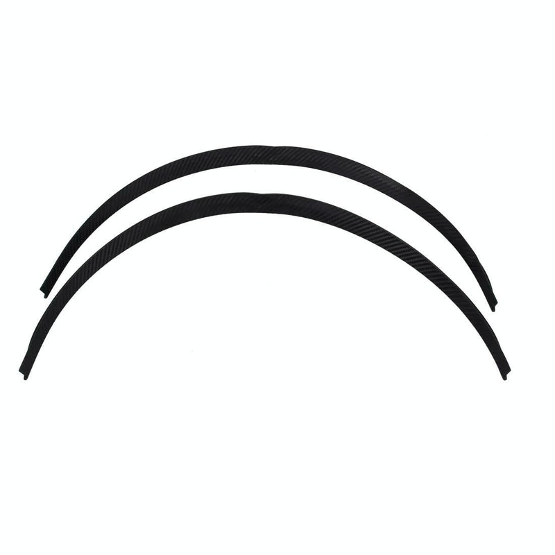 2 Pcs 45Cm Car Stickers Rubber Large Round Arc Strips Universal Fender Flares Wheel Eyebrow Decal Sticker Eyebrow Car-Covers Black Striped Round Arc Strips - 54Cm