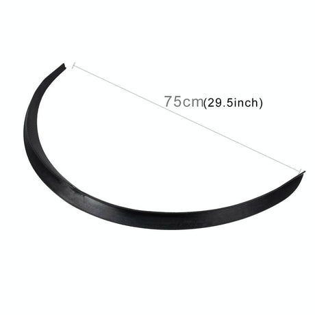 2 Pcs 45Cm Car Stickers Rubber Large Round Arc Strips Universal Fender Flares Wheel Eyebrow Decal Sticker Eyebrow Car-Covers Black Striped Round Arc Strips - 54Cm