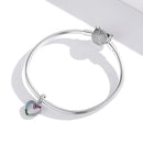 925 Sterling Silver Rainbow Heart Pendant For Diy Bracelets & Necklaces
