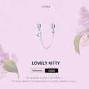 925 Sterling Silver Cat Safety Chain For Diy Bracelets