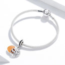 925 Sterling Silver Smiling Pumpkin Pendant For Diy Bracelets & Necklaces