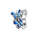 925 Sterling Silver Butterfly Beads For Diy Bracelets & Necklaces