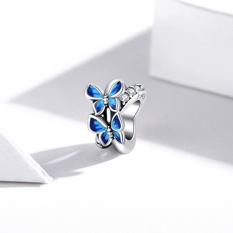 925 Sterling Silver Butterfly Beads For Diy Bracelets & Necklaces