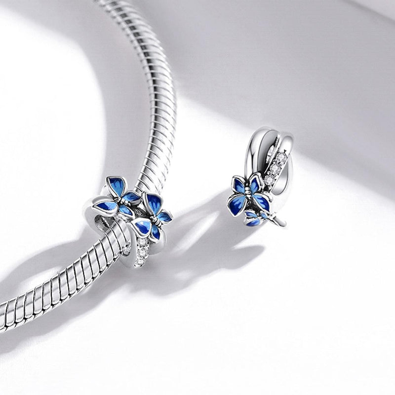 925 Sterling Silver Butterfly Beads For Diy Bracelets & Necklaces
