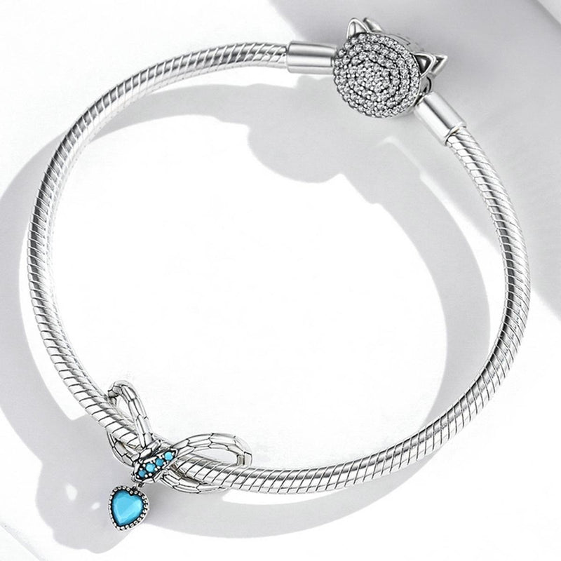 925 Sterling Silver Snake Love Beads For Diy Bracelets & Necklaces