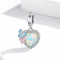 925 Sterling Silver Colorful Opal Butterfly Pendant For Diy Bracelets & Necklaces