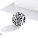 925 Sterling Silver Embossed Flower Beads For Diy Bracelets & Necklaces