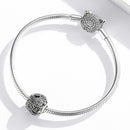 925 Sterling Silver Embossed Flower Beads For Diy Bracelets & Necklaces