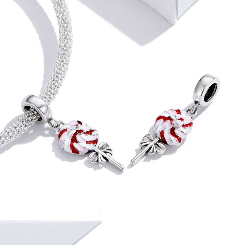 925 Sterling Silver Colorful Lollipop Pendant