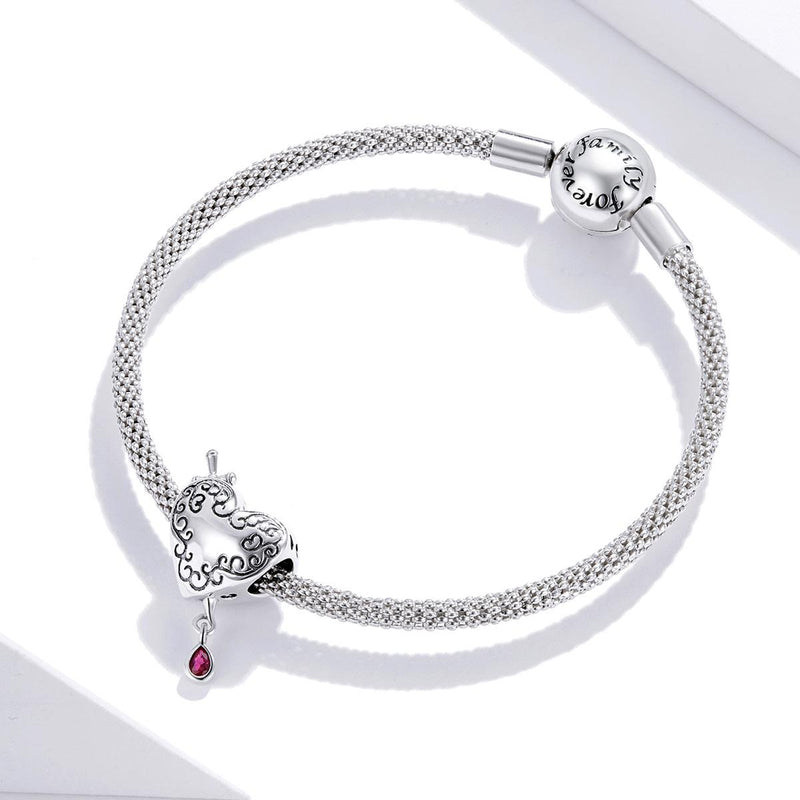 925 Sterling Silver Cupid Heart Beads For Diy Bracelets & Necklaces