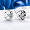925 Sterling Silver Diamond Petal Bead Bracelet Happiness