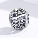 925 Sterling Silver Diy Birthstone Bracelet & Necklace Set September Style - September