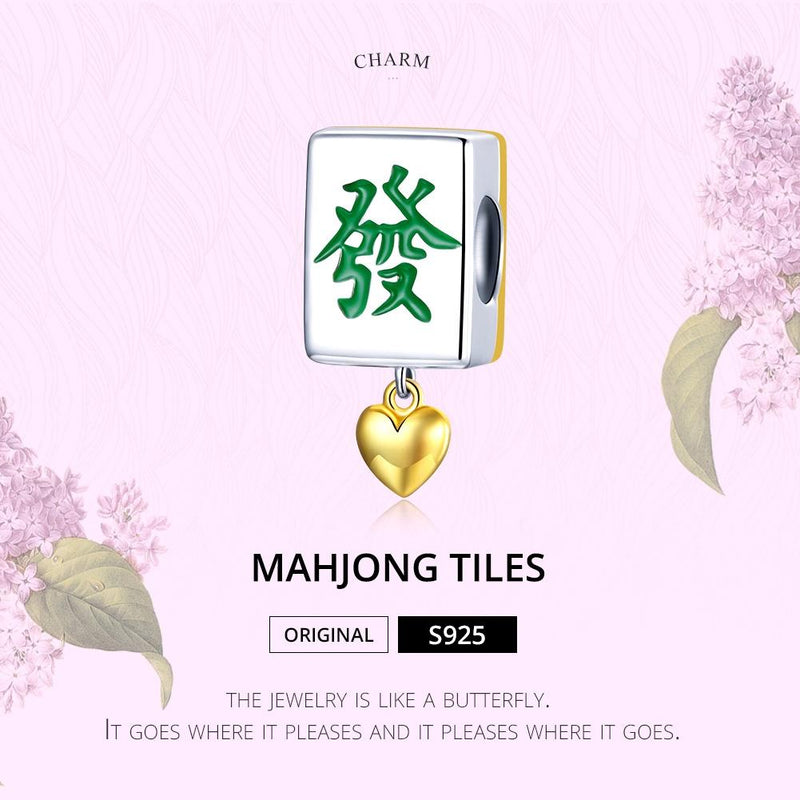 925 Sterling Silver Mahjong Beads For Diy Bracelets & Necklaces