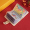 Festive Cartoon Snap Anti Degaussing Card Holder Lucky Change Id Storage Bag - Blue