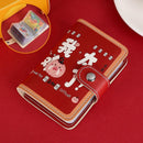 Festive Cartoon Snap Anti Degaussing Card Holder Lucky Change Id Storage Bag - Blue
