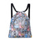 Blue Waterproof Drawstring Beach Bag L Size For Kids Wet & Dry Separation Shoulder Strap - Grey S
