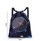 Blue Waterproof Drawstring Beach Bag L Size For Kids Wet & Dry Separation Shoulder Strap - Grey S