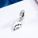925 Sterling Silver Dolphin Bead Pendant For Diy Bracelets & Necklaces