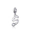 925 Sterling Silver Personalized Letter Pendant For Diy Bracelets And Necklaces Style - S