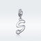 925 Sterling Silver Personalized Letter Pendant For Diy Bracelets And Necklaces Style - S