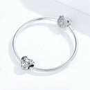 925 Sterling Silver Retro Heart Beads For Diy Bracelets