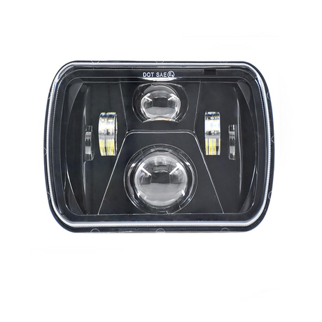 7 Inch 5X7 / 7X6 H4 Dc 9V - 30V 3500Lm 35W Car Square Shape Led Headlight Lamps For Jeep Wrangler
