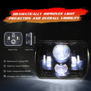 7 Inch 5X7 / 7X6 H4 Dc 9V - 30V 3500Lm 35W Car Square Shape Led Headlight Lamps For Jeep Wrangler