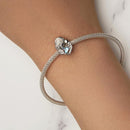 925 Sterling Silver Love Heart Pendant Necklace For Mother And Child