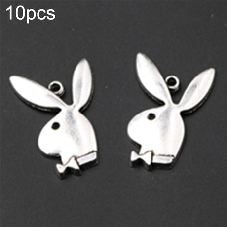 10Pc Antique Rabbit Charm Set For Diy Jewelry