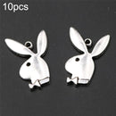 10Pc Antique Rabbit Charm Set For Diy Jewelry
