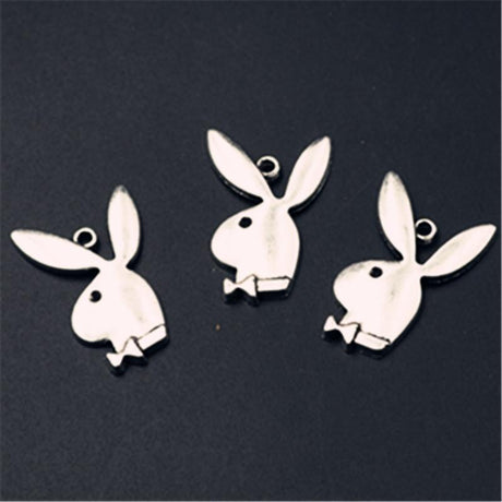 10Pc Antique Rabbit Charm Set For Diy Jewelry