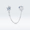 925 Sterling Silver Starfish Shell Safety Chain For Diy Bracelets