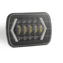 7 Inch H4 Dc 9V - 30V 3000Lm 6000K 30W Ip67 8Led Lamp Beads Car Square Shape Led Headlight Lamps For Jeep Wrangler