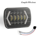 7 Inch H4 Dc 9V - 30V 3000Lm 6000K 30W Ip67 8Led Lamp Beads Car Square Shape Led Headlight Lamps For Jeep Wrangler