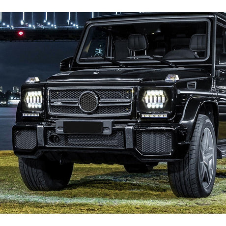 7 Inch H4 Dc 9V - 30V 3000Lm 6000K 30W Ip67 8Led Lamp Beads Car Square Shape Led Headlight Lamps For Jeep Wrangler