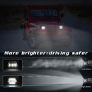 7 Inch H4 Dc 9V - 30V 3000Lm 6000K 30W Ip67 8Led Lamp Beads Car Square Shape Led Headlight Lamps For Jeep Wrangler