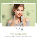 925 Sterling Silver Love Heart Safety Chain Charm For Bracelets
