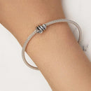 925 Sterling Silver Coiled Snake Pendant For Diy Bracelets